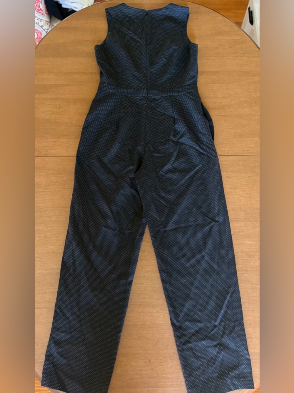 Club Monaco Black Sleeveless Wide-Leg Jumpsuit with Gold Buttons - Picture 7 of 7